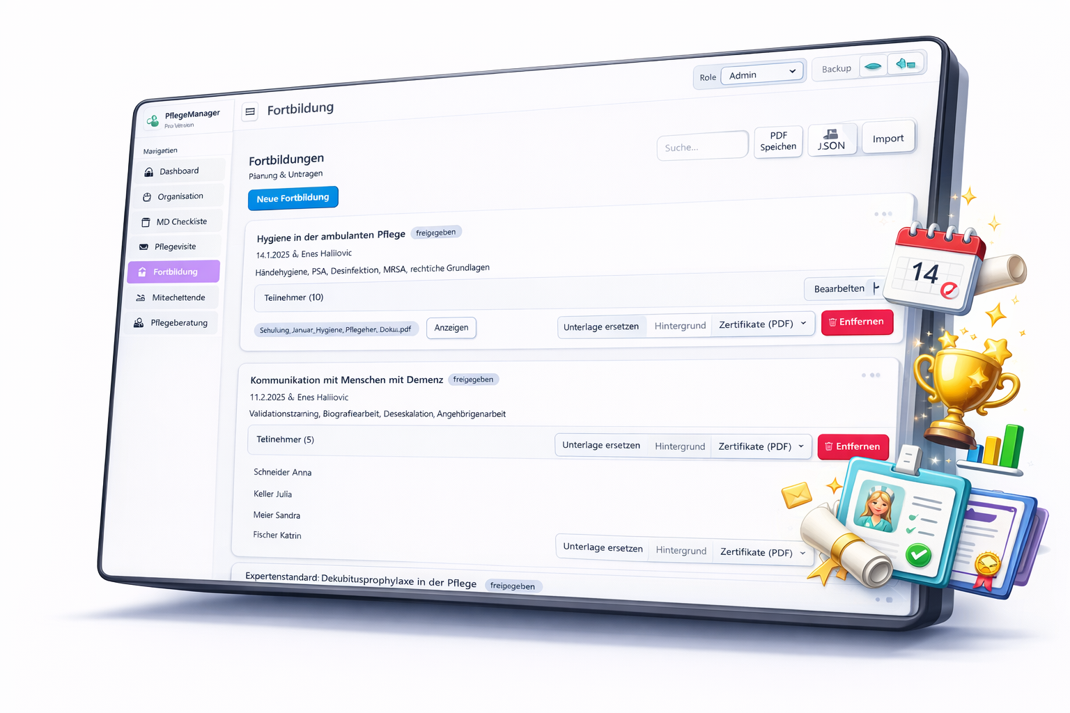 Fortbildungsmanagement in QM Sonne